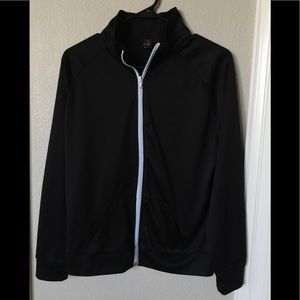 Black and white zip up sport jacket